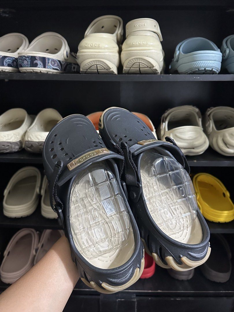 Crocs echo gum clogs in black (Category: Slippers & Slides) located in Caloocan City. Submitted by patriciamarievasquez (Listing ID 1437367515, Image 3). Description: - Black Crocs Clog - Rugged outsole for durability - Stylish black and tan color combination - Clean and unworn footbed - Ideal for outdoor adventures and casual use Size M11/W13 We do not accept cod to avoid inconvenience and scams. If there is any doubt about my item, i will not f