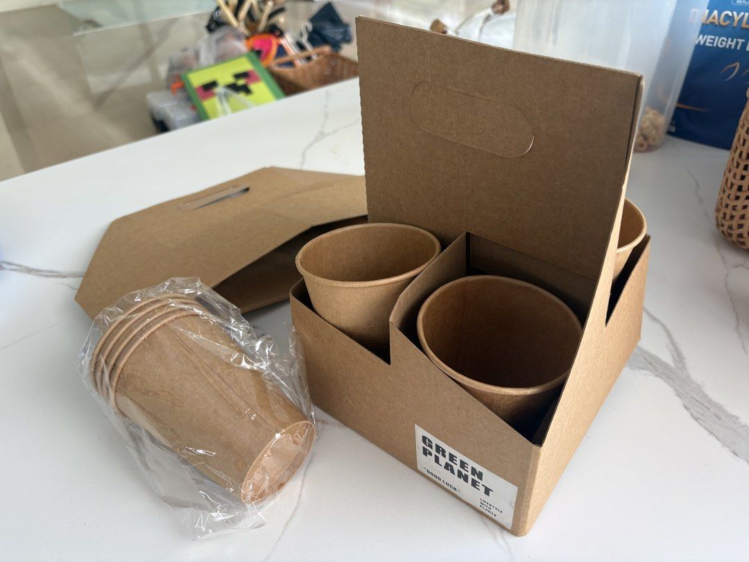 Cup Carrier with Cups/Flower box451143390871562240