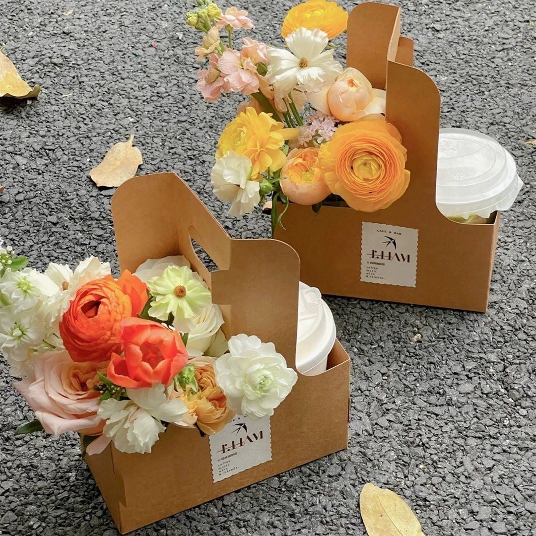 Cup Carrier with Cups/Flower box451143390871562241