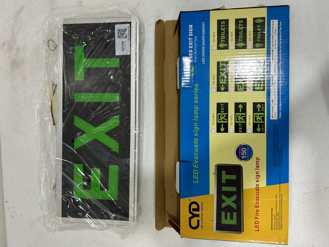 CYD LED Fire Evacuate Exit Sign, Hobbies & Toys, Memorabilia ...