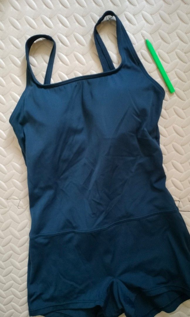 Decathlon Swimsuit - Navy Blue - Size M (Category: Bikinis & Swimsuits) located in Cavite. Submitted by leonamabil21767 (Listing ID 1437151812, Image 3). Description: - Decathlon navy blue one-piece swimsuit - Size: M - Style: One-piece with shorts - Made in Vietnam - Material: - Main Fabric: 80% Polyamide, 20% Elastane - Lining: 100% Polyamide - Elastic: 80% Polyamide, 20% Elastane.