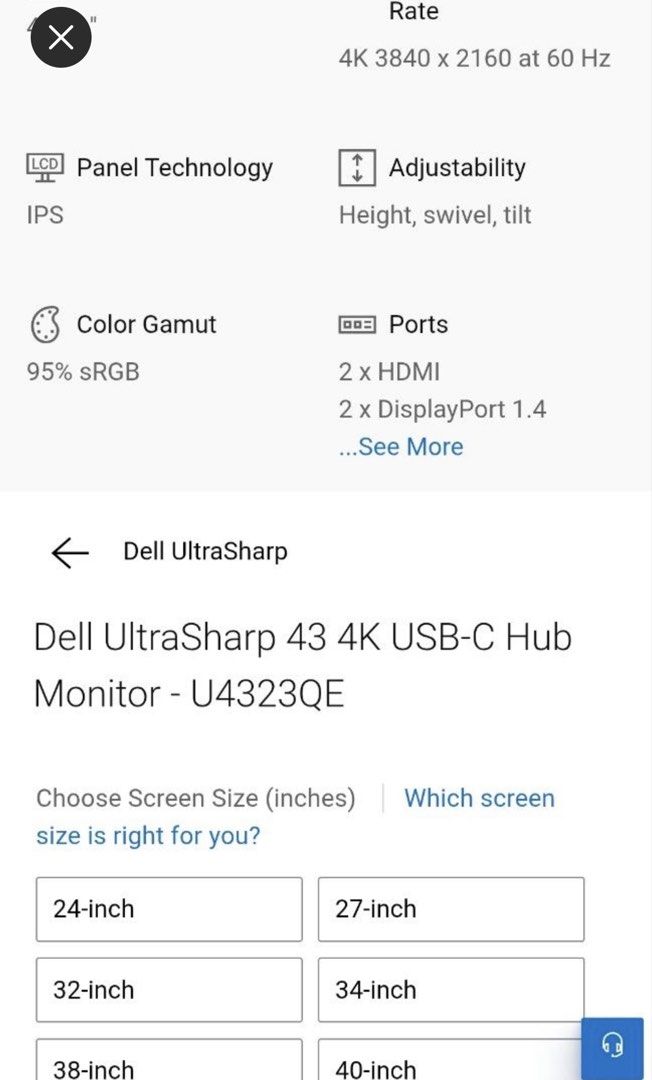 Dell Ultra Sharp 43 with 4k usb451294284575549444