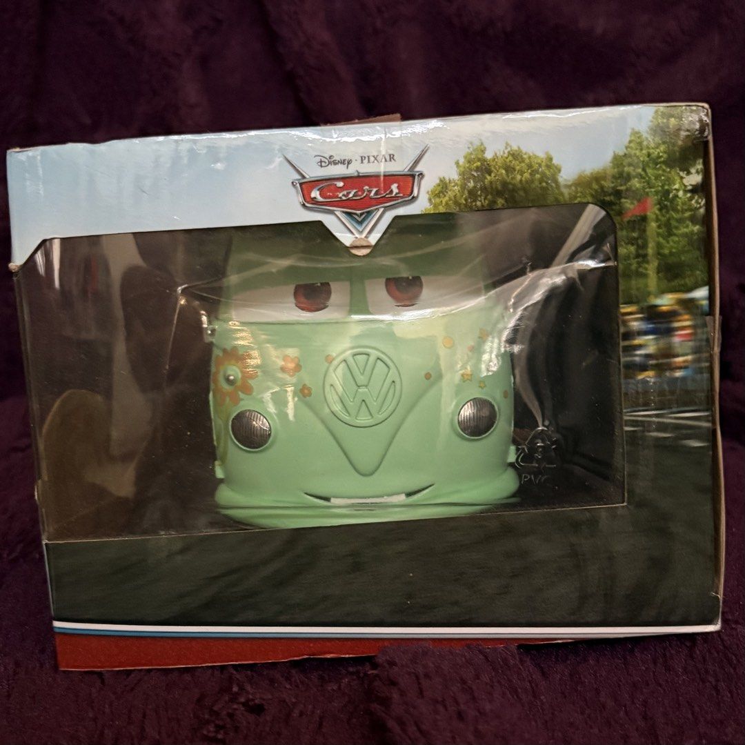 Disney Pixar Cars Fillmore Diecast (Category: Toys & Games) located in Pasig City. Submitted by sinta_studio (Listing ID 1437310687, Image 2). Description: Never used or played, just opened the box to check - 7” in length - Fillmore diecast car from the Disney Pixar Cars movie. - Features a detailed design. - Iconic peace and flower graphics. - Made of metal. - Comes in its original packaging. - Perfect for Cars collectors..