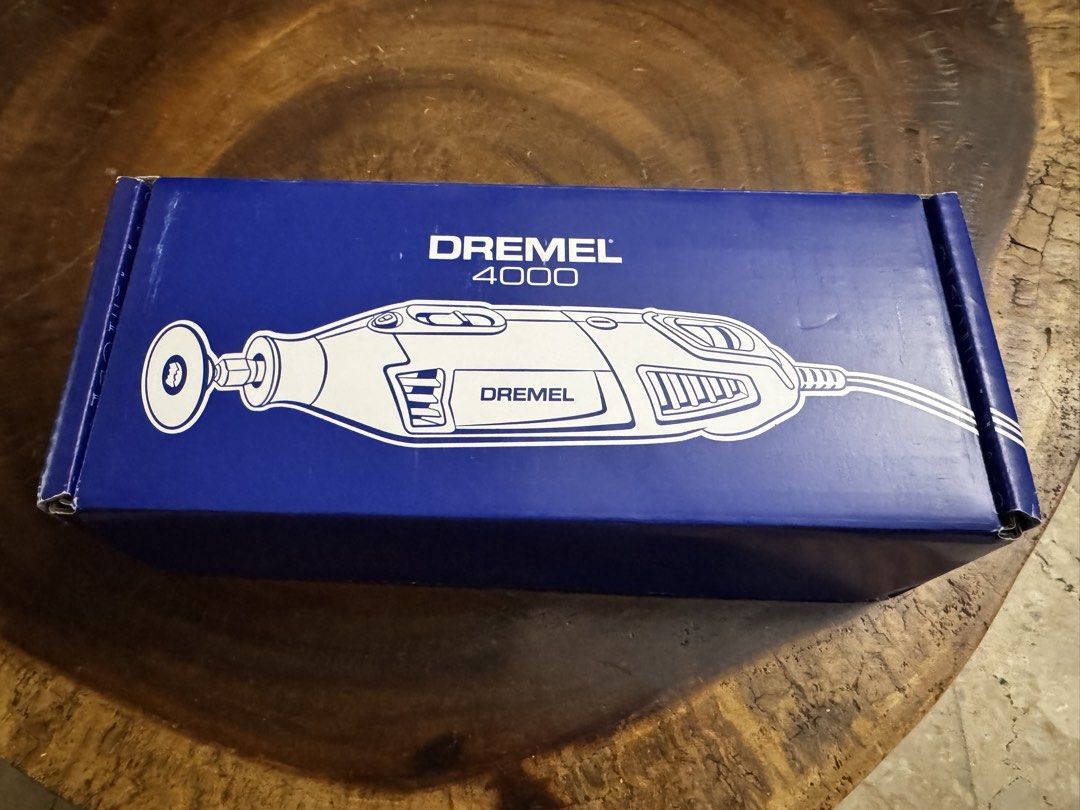 Dremel 4000 Rotary Tool Kit (Category: Construction Tools & Equipment) located in Taguig. Submitted by domesday (Listing ID 1437330192, Image 1). Description: - Dremel 4000 rotary tool kit for various tasks. - Includes the Dremel 4000 tool. - Comes with accessories and user manual. - Features a black body with variable speed control. - Box is included..