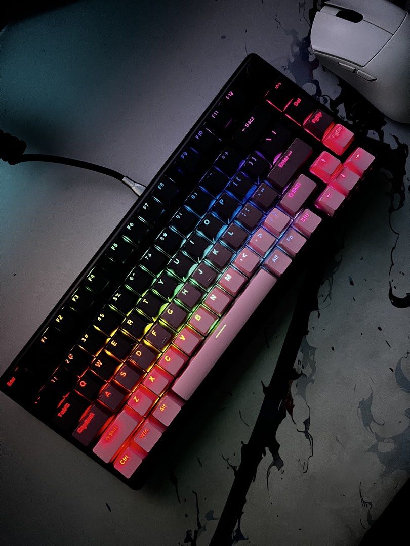 F75 mechanical keyboard pink451418179953633282