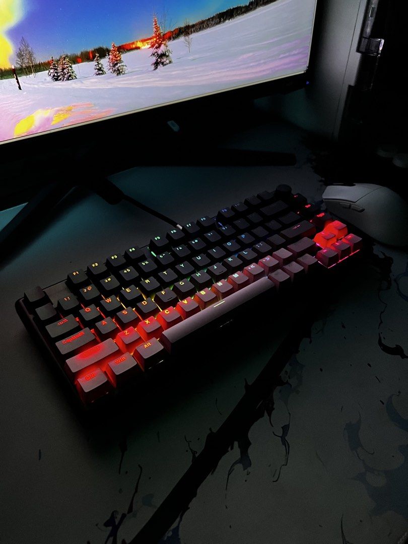 F75 mechanical keyboard pink451418179953633280