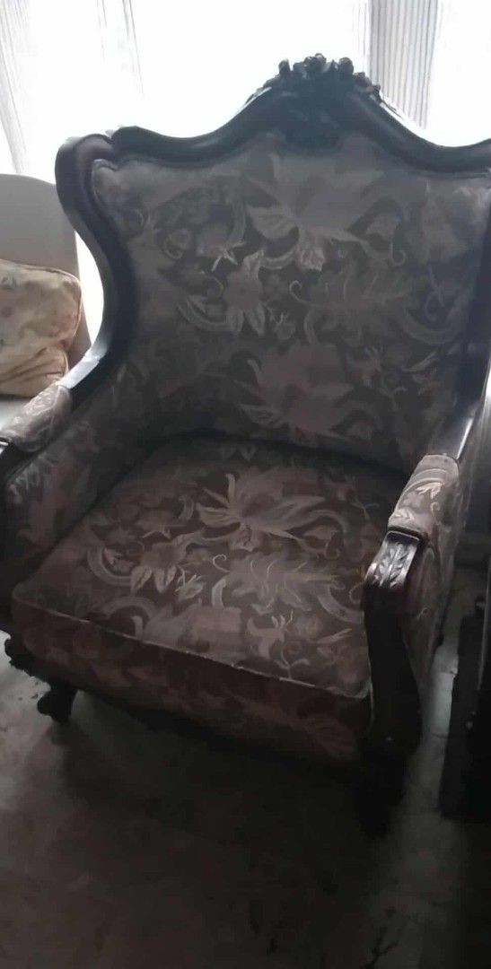 Narra Sofa and Armchair Set (Category: Sofas) located in Manila. Submitted by janetmelga46306 (Listing ID 1437212595, Image 2). Description: narra sala set with cover good for 6.