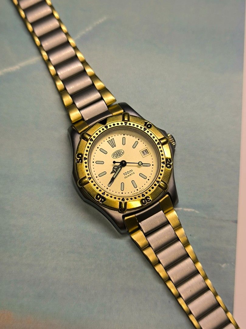 Forbel swiss watch (Category: Women's Watches) located in Pasay City. Submitted by cassiuss (Listing ID 1437341669, Image 1). Description: 27.5mm Swiss movement Presentable Tag heuer dupe Adjustable bracelet.