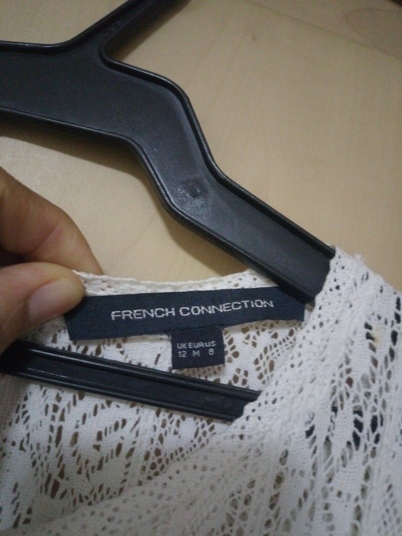 French Connection White Lace Maxi Dress (Category: Dresses) located in Taguig. Submitted by gominimal23 (Listing ID 1437334048, Image 3). Description: - French Connection white lace maxi dress - UK size 12 / US size 8 - Features: - Round neckline - Short sleeves - Fitted waist - Beautiful lace design - Ideal for special occasions and summer.