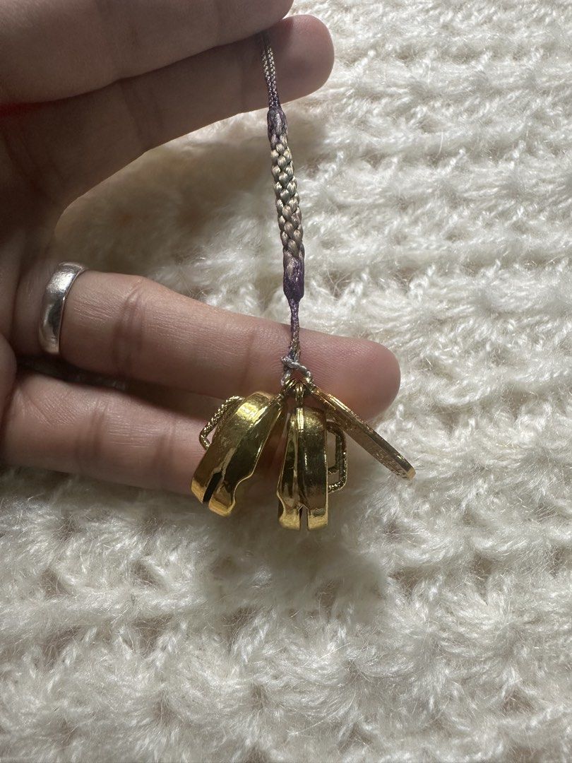 Gold tone sandal keychain with bell (Category: Everything Else Others) located in Davao. Submitted by favoritepreloved (Listing ID 1437246088, Image 1). Description: .