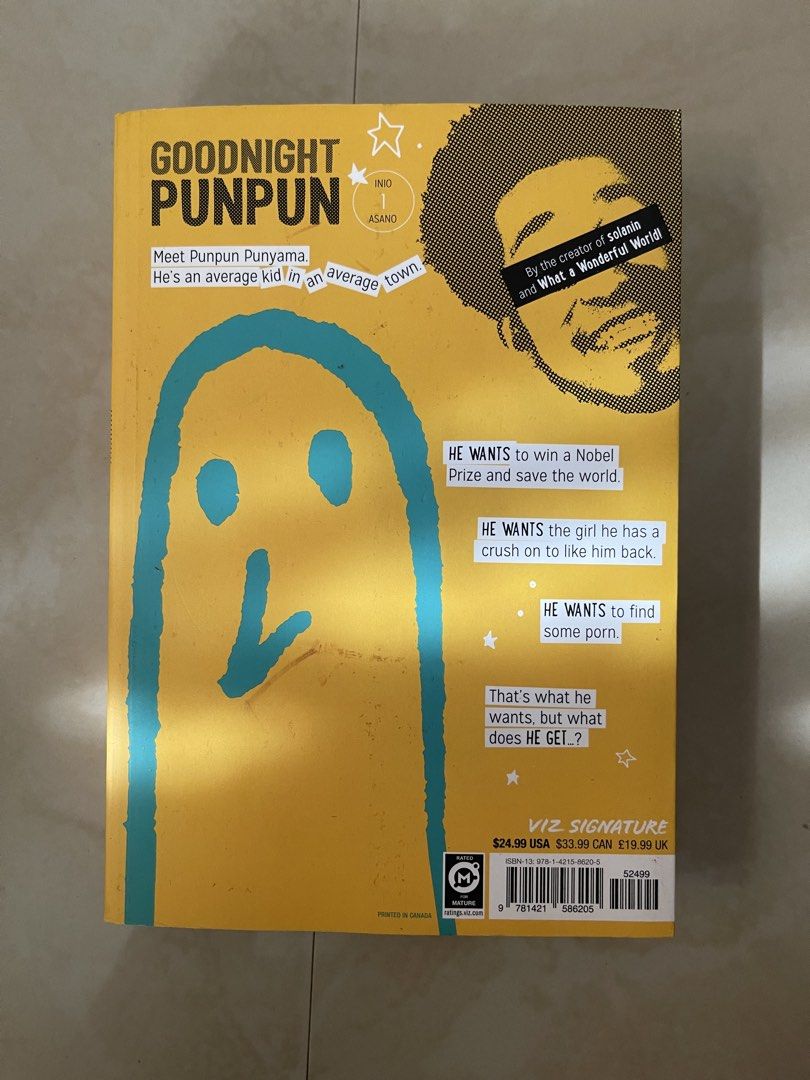 Goodnight Punpun, Vol. 1 (Paperback) (Category: Comics & Manga) located in Manila. Submitted by declutterwlia (Listing ID 1437283113, Image 2). Description: ꩜ retail price: ₱1,130 ꩜ selling price is negotiable ꩜ authentic (bought from fullybooked) ꩜ minor dirt marks at the back cover ꩜ no yellowing, pages in good condition rfs: won’t continue the series mop: gcash only mod: jnt / lalamove pm for more details and pictures! ❤️‍🩹 .