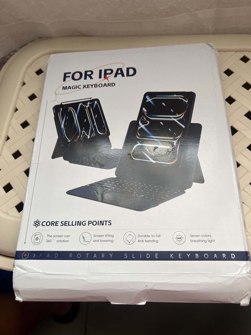 GOOJODOQ Magnetic Detachable Keyboard for iPad (10.5”) (Category: Computer Keyboard) located in Taysan. Submitted by makiides (Listing ID 1437259939, Image 2). Description: 💥SELLING PRICE: 1,600 💥ORIGINALLY: 2,000 with shipping fee *NEVER USED* SUPER BRAND NEW* WORKING PERFECTLY* - Magnetic detachable keyboard case with protective stand design - Easily converts from laptop mode to stand-alone case - Ergonomic 15° inclined typing angle for comfo
