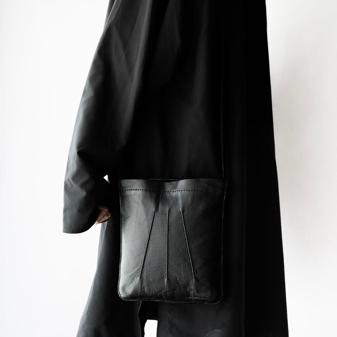 HERMES Tout-Doux Lambskin Shoulder Bag Black Authentic Rare A3093 