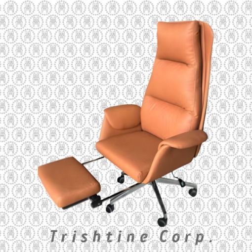 High Back Office Chair with Footrest (Category: Office Furniture & Fixtures) located in Caloocan City. Submitted by trishtine_jim9 (Listing ID 1437214272, Image 2). Description: - High-back office chair from Trishtine Corp. - Features a built-in footrest. - Swivel base with wheels for easy movement. - Upholstered in a tan-colored material. - Designed for extended use. -Super Comfy Disclaimer: Price is for Posting Purposes Only.