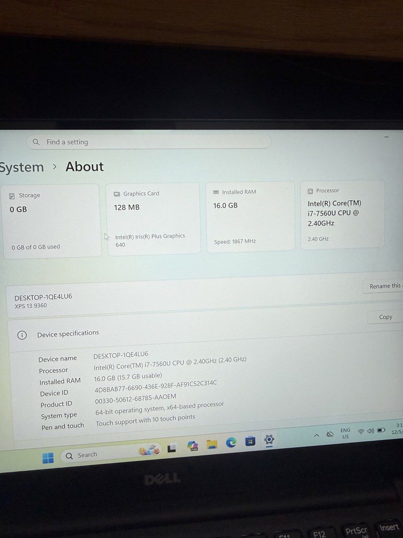 I7 Dell XPS Laptop451534243108628482