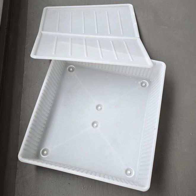 Ikea White Plastic Tray Container with Lid451252838299095040
