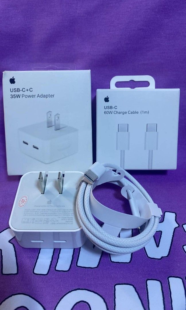 Ipad/15/16/17 pro max 35W ADAPTER USB-C to C cable (Category: Chargers & Cables) located in Manila. Submitted by pricious (Listing ID 1437358134, Image 1). Description: .