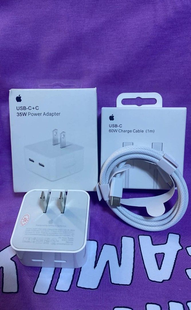 Ipad/15/16/17 pro max 35W ADAPTER USB-C to C cable (Category: Chargers & Cables) located in Manila. Submitted by pricious (Listing ID 1437358134, Image 2). Description: .