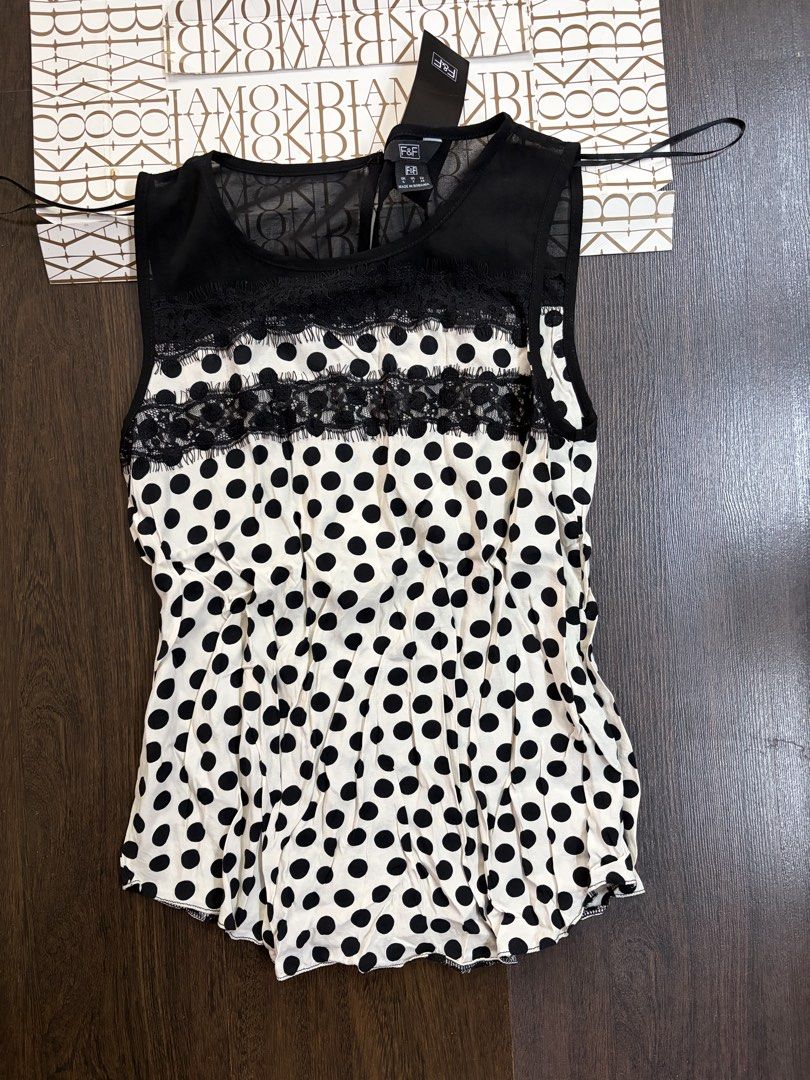 Italy polkadot sleeveless (Category: Blouses) located in Manila. Submitted by coolandchic (Listing ID 1437340421, Image 1). Description: .