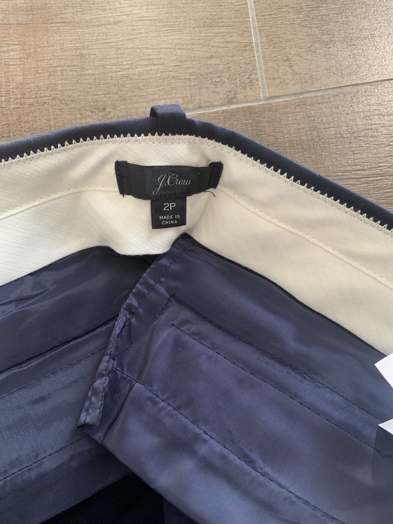 j.crew Navy Blue Pants 2P (Category: Other Bottoms) located in Makati City. Submitted by mrs.k.see (Listing ID 1437287612, Image 2). Description: - J.Crew navy blue pants - Size: 2P - Classic straight leg Ankle length - Button and zipper closure - Smooth, solid fabric - No Tag, but never used.