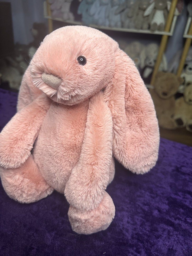 Jellycat PETAL Pink Bashful Bunny Stuffed Toy (Category: Toys & Games) located in Pasig City. Submitted by katplush_superlove (Listing ID 1437247528, Image 3). Description: Beautiful in real life, what you see is what you get. Bow on sale for 2k was gonna list for 2500. Super quality. Payment first. Loc Pasig City, Lalamove possible. J&T also an option. .