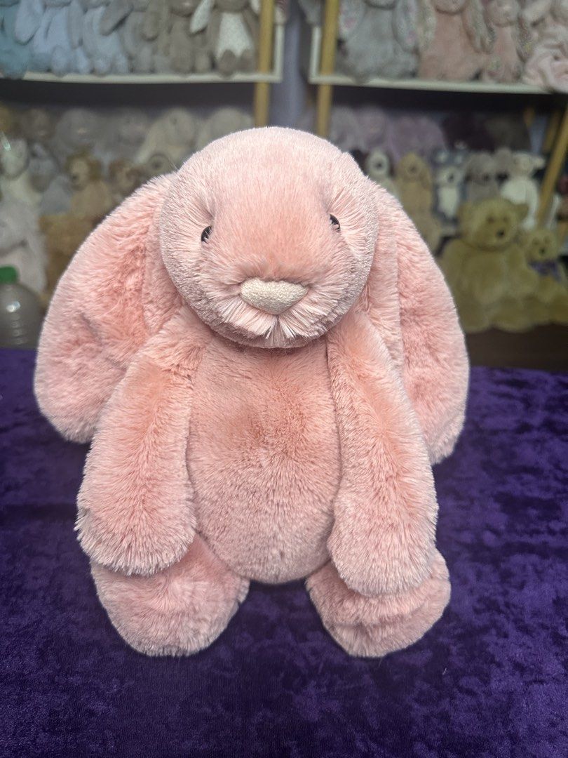 Jellycat PETAL Pink Bashful Bunny Stuffed Toy (Category: Toys & Games) located in Pasig City. Submitted by katplush_superlove (Listing ID 1437247528, Image 1). Description: Beautiful in real life, what you see is what you get. Bow on sale for 2k was gonna list for 2500. Super quality. Payment first. Loc Pasig City, Lalamove possible. J&T also an option. .
