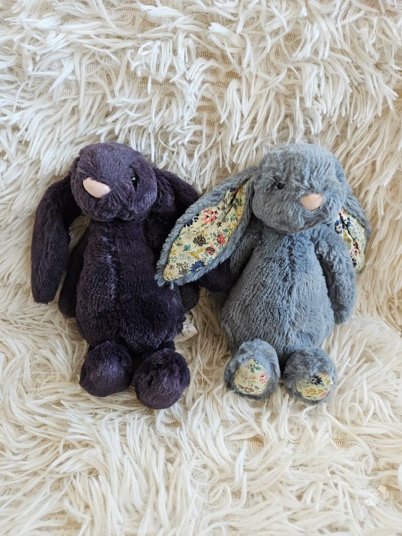 Jellycat Small Inky, Dusky Blossom Bunny (Category: Plushies & Soft Toys) located in Taguig. Submitted by wonderworksbyjanele (Listing ID 1437263274, Image 1). Description: Retail Inky-2.5k Dusky blossom-2.5k.