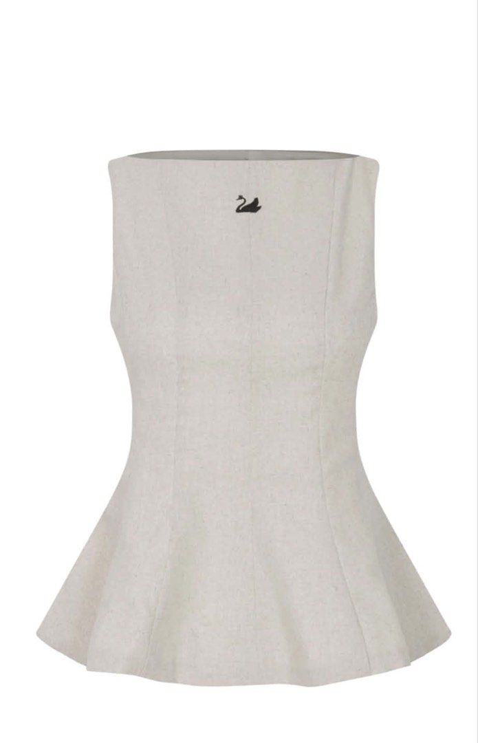 Lana Swan Top - Size S (Category: Blouses) located in Cabuyao City. Submitted by declutter_w_mee (Listing ID 1437347874, Image 2). Description: Peplum Design got this for: 1039 Pesos.