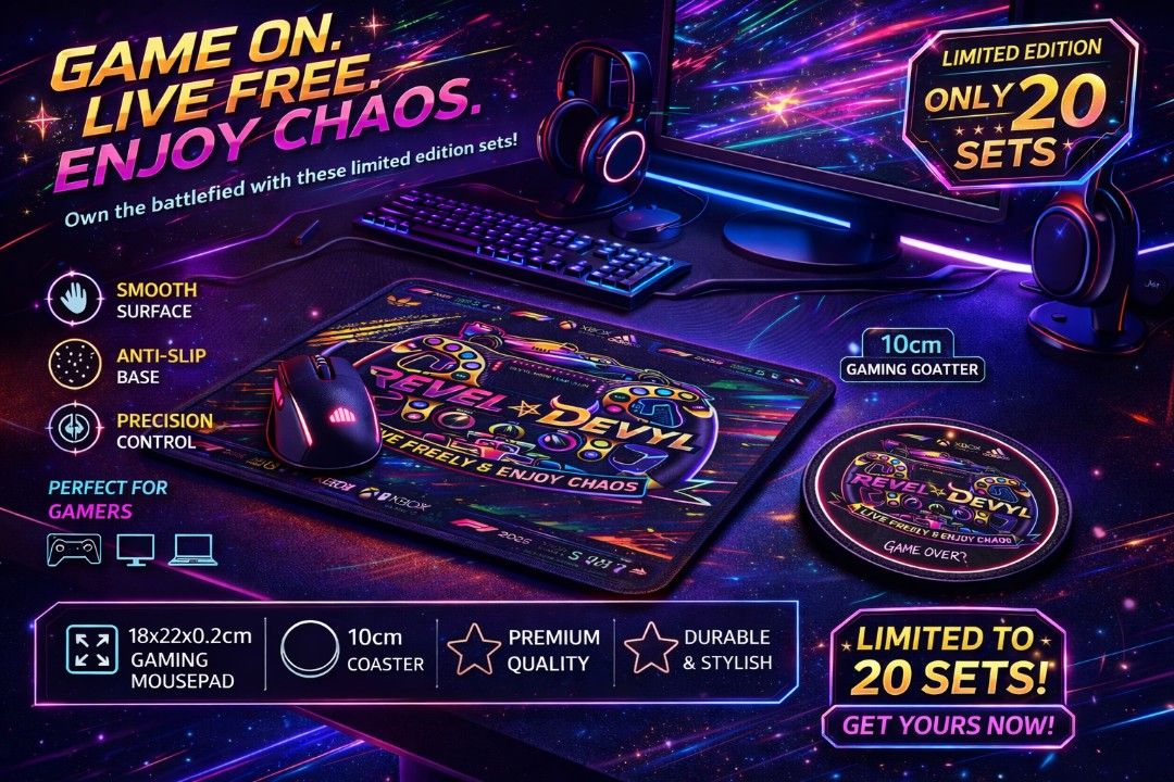 Limited Edition Gaming Mousepad + Coaster Set451296085420943361