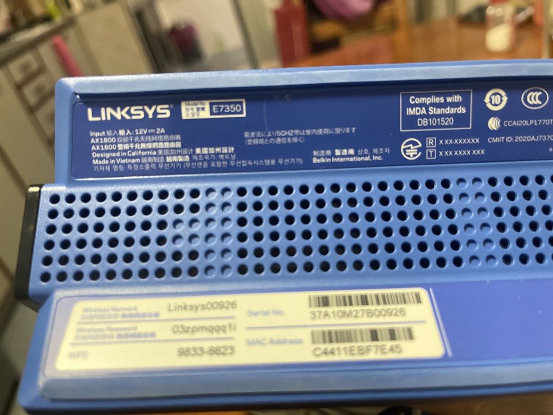 Linksys router model E7350451433578334801922