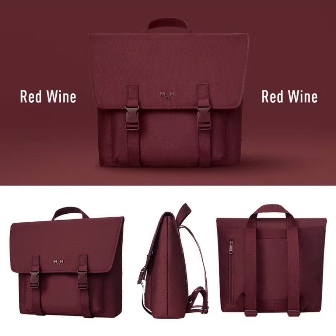 MAH Oli Waterproof Backpack 13" in Red Wine (Category: Backpacks) located in Mandaue City. Submitted by nikkis.knickknacks (Listing ID 1437367893, Image 1). Description: MAH Oli Waterproof Backpack 13" in Red wine -- • originally got it for 1.4k •500 FIRM PRICE; would rather keep than sell for lower • L 30.5 x W 8 x H 29 cm • Polyester • holds shape • actually waterproof • more spacious than it seems • sturdy and comfortable straps • unique desig