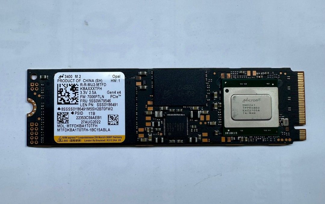 Micron 3400 M.2 1TB NVMe SSD451050972581744640