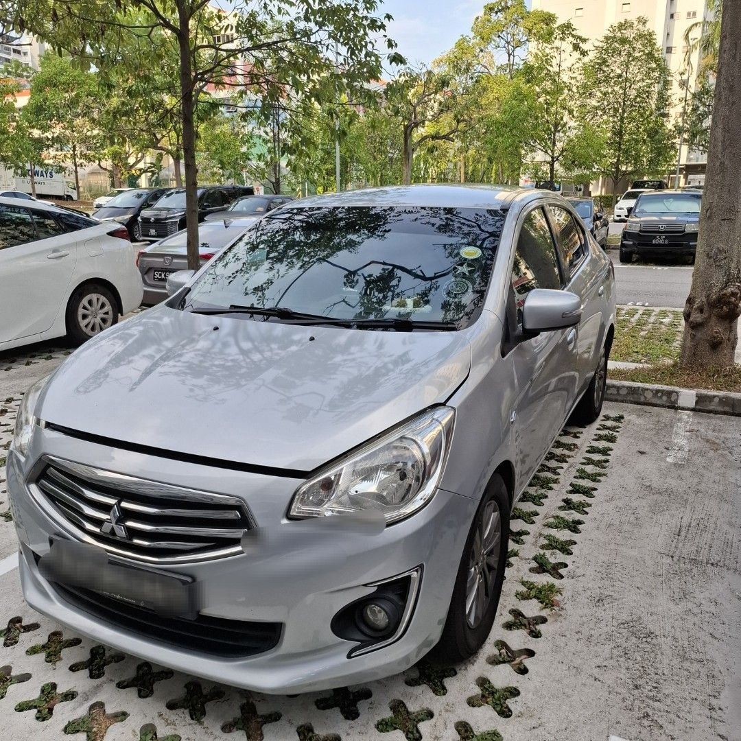 Mitsubishi Attrage 1.2 CVT Modern (A) (Category: Used Cars) located in Singapore. Submitted by s1162525h (Listing ID 1437217271, Image 1). Description: 2nd owner. Low mileage. Malay owner. Repair and service records. Tip top condition.