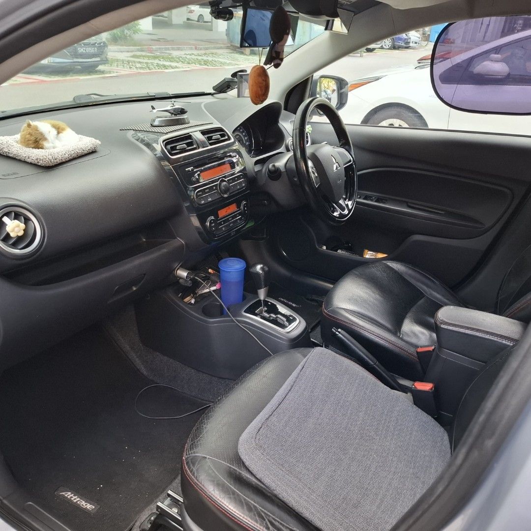 Mitsubishi Attrage 1.2 CVT Modern (A) (Category: Used Cars) located in Singapore. Submitted by s1162525h (Listing ID 1437217271, Image 3). Description: 2nd owner. Low mileage. Malay owner. Repair and service records. Tip top condition.