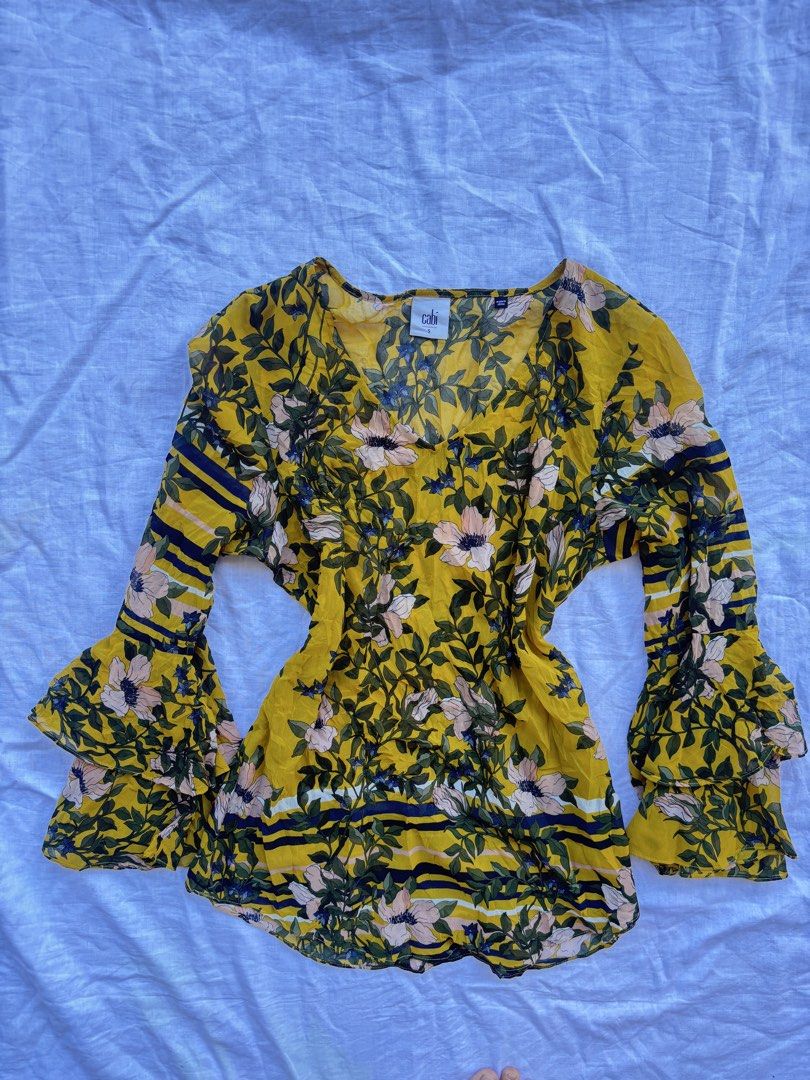 Mustard Yellow Tiered Bell Sleeve Blouse (Category: Blouses) located in Tarlac. Submitted by lucyfinds (Listing ID 1437361609, Image 3). Description: size: m-l no issue mine 99 steal 129 bid + 10 lock 399 ➰payment first ➰Expect minimal issue ➰Manage your expectations ➰ 3 days reservation only ➰No deleting of comments 𝓔𝓷𝓭 𝓸𝓯 𝓑𝓲𝓭𝓭𝓲𝓷𝓰: May 14, 10:00 PM.