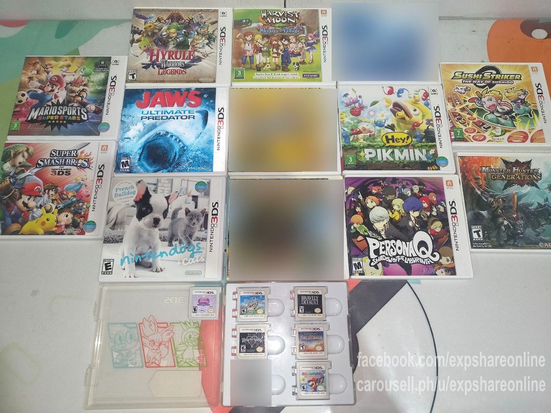 Nintendo 3DS Games US English (Category: Nintendo) located in Cebu City. Submitted by expshareonline (Listing ID 1423096110, Image 1). Description: Please take time to read! No trades! Price: (With case) -Mario Sports: Super Stars - P600 -Super Smash Bros 3ds - P600 -Hyrule Warriors Legends - P900 -Jaws Ultimate Predator - P700 -Nintendogs + Cats: French Bulldog & New Friends - P900 -Harvest Moon: Skytree Village - P600 -Hey! Pikmin - P1000 -Sush