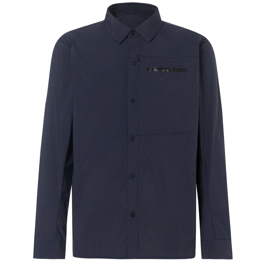 Oakley Utility Polyamide Nylon Custom Fit Shirt (Category: Tshirts & Polo Shirts ) located in Cabanatuan. Submitted by chingweyyy (Listing ID 1437221737, Image 1). Description: - Oakley custom fit shirt - Color: Navy blue - Design: Button-down, long-sleeved - Features: Chest pocket with zipper, Oakley logo - Size: XL (Japan), L (US/EU) - Made in Indonesia -23.5 Width 30 Length .