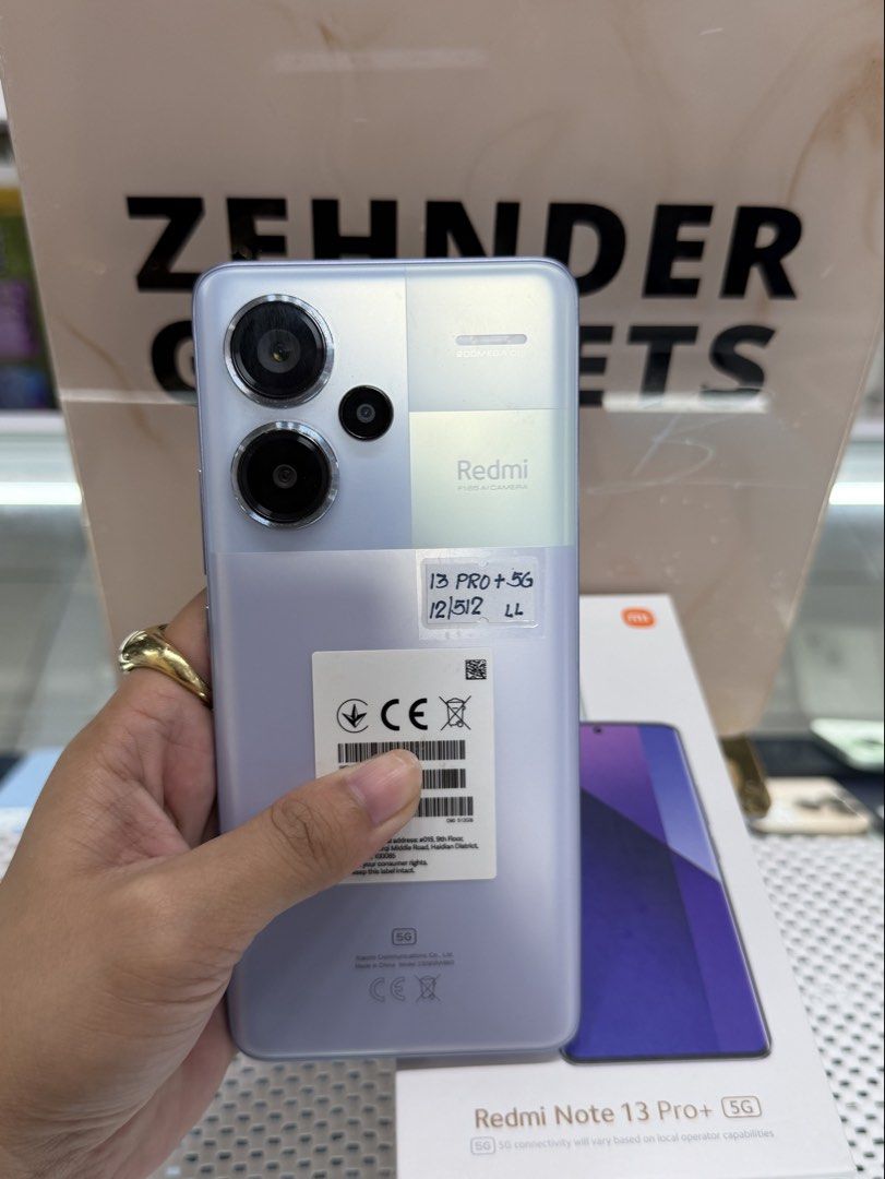 REDMI 13 PRO PLUS 5G 12/512GB OPENLINE (GLOBAL VERSION) (Category: Xiaomi) located in San Juan City. Submitted by desireebayal96 (Listing ID 1437278533, Image 1). Description: REDMI NOTE 13 PRO + 5G * 12+6/512GB * GLOBAL VERSION * DUAL SIM (OPENLINE) * 200 MP * 5000mAh * 120Hz * SLIGHTLY USED * 97% SMOOTH * NO ISSUE * NO HISTORY OF REPAIR * NO AMOLED BURN * WITH BOX SAME SERIAL OPEN FOR COD SAME DAY DELIVERY PLUS SHIPPING FEE MESSAGE ME DIRECTLY 