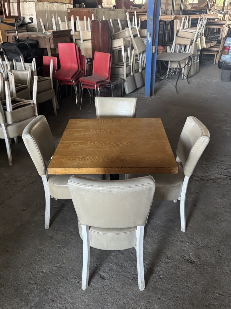 Restaurant Dining Set with Table and Chairs (Category: Tables & Sets) located in Mabalacat. Submitted by jesse.zamuco (Listing ID 1437374502, Image 1). Description: for sale: pulled out items from Kuya J restaurant square table - ₱2,500 rectangle table - ₱4,500 steel base chair - ₱1,200 2 seater bench chair - ₱3,000 4 seater bench chair - ₱4,000 location: dau, pampanga.