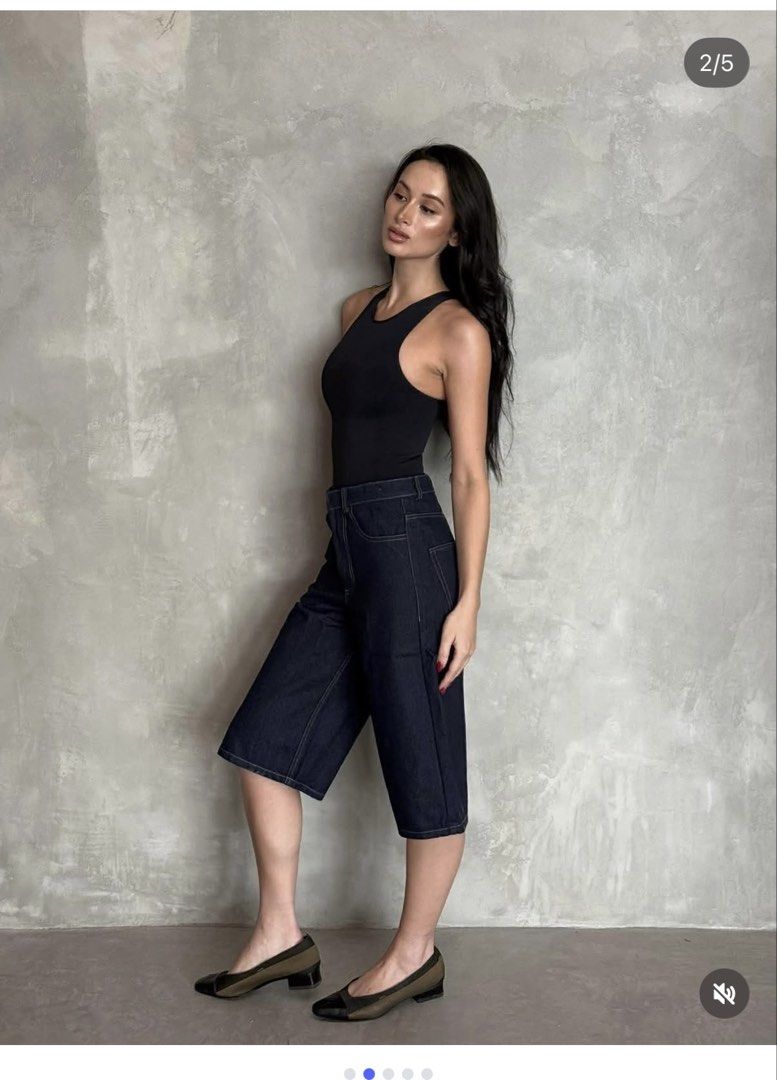 Rue Madec Teo Jorts (Category: Shorts) located in San Juan, La Union. Submitted by margaaa01 (Listing ID 1437258919, Image 1). Description: - Rue Madec denim jorts - Dark blue color - High-waisted - Wide leg - Knee-length - Versatile style - Great for pairing with different tops Super nice!!! bought 3 days ago 😁 RFS: sizing up.