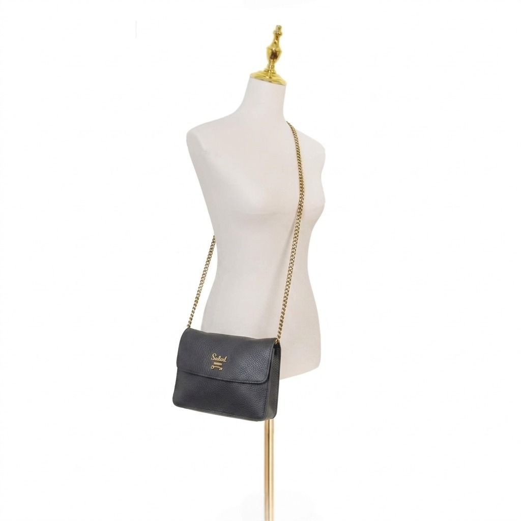 Salad Black Shoulder Crossbody Bag (Category: Cross-body Bags) located in Manila. Submitted by couture_cache (Listing ID 1437288337, Image 1). Description: May sign of use po since nagamit, yung snap hardware need polish and needed to clean the leather. Self-authenticate! Selling for reasonable price! Pwede pong maging shoulder bag ito. First to pay basis and payment first. Other Delivery option shouldered by buyer: Lalamove or J&T. Location: Tay