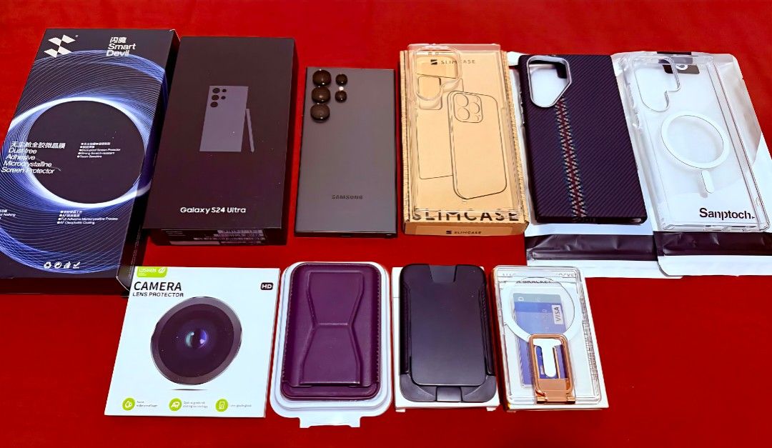 Samsung S24 Ultra 256 Gb (Category: Samsung) located in Quezon City. Submitted by daerek (Listing ID 1436541669, Image 3). Description: SAMSUNG S24 ULTRA AUTHENTIC TITANIUM BLACK COLOR 256 GB STORAGE SMART LOCKED 8 MONTHS OLD ACQUIRED SEPTEMBER 2025 NO ISSUES NO SCRATCHES NO DENTS NO REPAIRS. THIS PHONE IS VERY WELL TAKEN CARE OF. NO DROPS SINCE I OWNED IT. ITS JYST LIKE BUYING A BRAND NEW UNIT!!! INCLUSIONS & FREEBIES: 1. ORIGINAL BOX WITH ORIGI