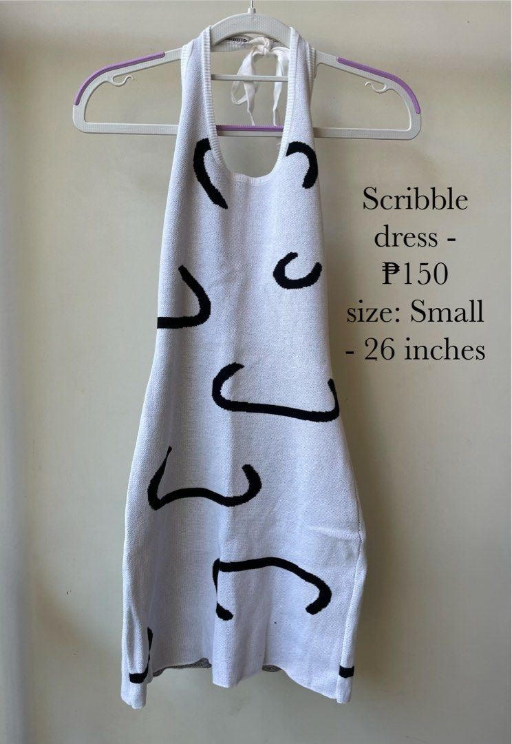 Scribble Halter Dress (Category: Dresses) located in Manila. Submitted by sheisdecluttering (Listing ID 1437280396, Image 1). Description: No flaws Small Used once only.