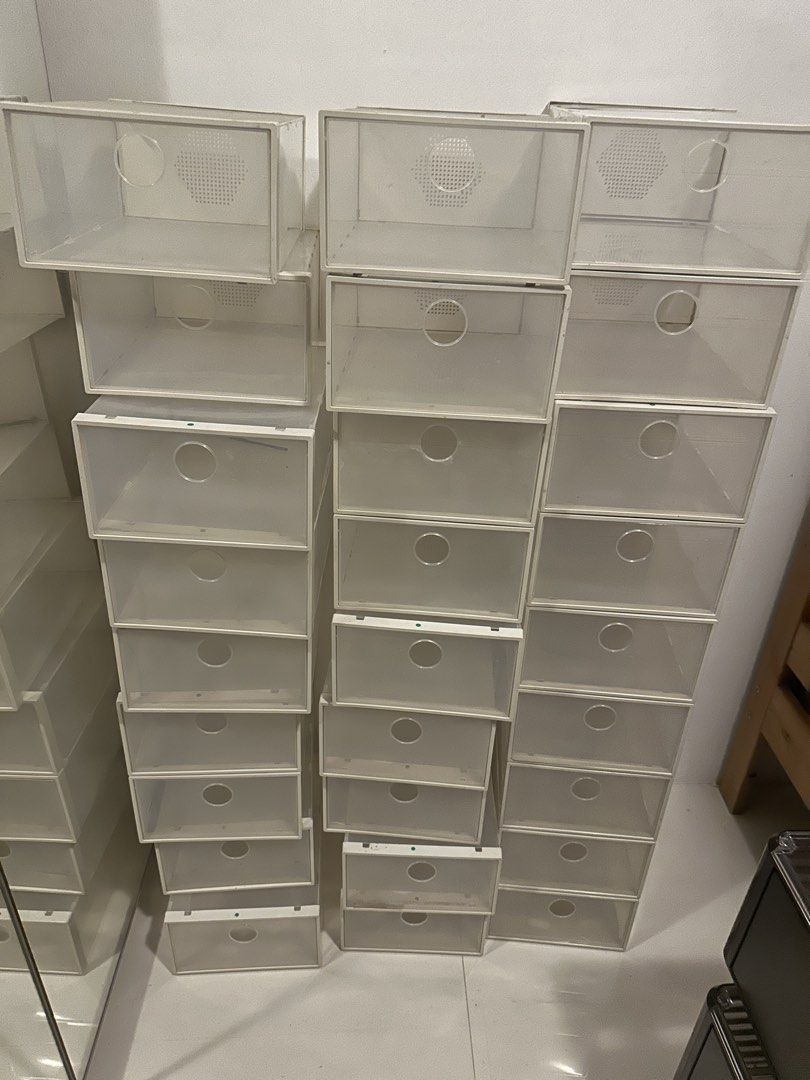 Stackable shoe Storage Boxes with Ventilation451360127042856960