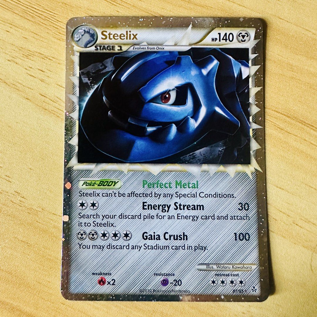 Steelix - 87/95 (NM) (Category: Raw Singles) located in Makati City. Submitted by bebzzzy (Listing ID 1437332651, Image 1). Description: ⚠️ Please read first. 1. MEET-UP: TUE-THU at SM Aura Taguig from 8am to 1pm or SAT-SUN Ayala Circuit Mall Makati. 2. CARD CONDITION: “NEAR MINT (NM)” not mint so please manage your expectation. 3. MODE OF PAYMENT: GCASH. 4. RESERVATION: Not allowed. 5. PRICE AS POSTED: It may change, particularly if there is an 