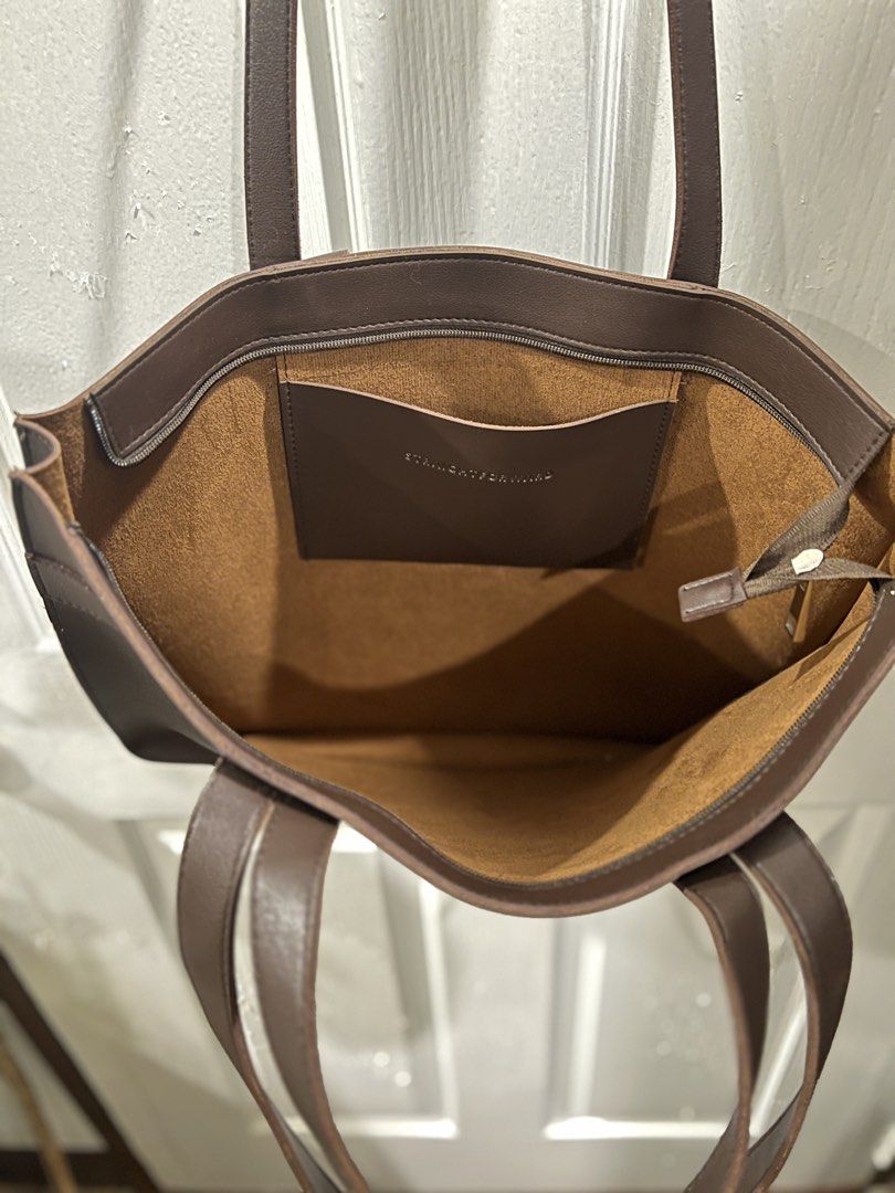 Straightforward Brown Tote Bag (Category: Luxury Bags & Wallets) located in Paranaque City. Submitted by btslite (Listing ID 1437383322, Image 3). Description: - Dimension (17x14 inches) - Needs wash - Color: Brown - Material: Leather - Features: Top handle, shoulder straps, zipper closure, interior pocket - Shape: Rectangular - Condition: Excellent ⚠️ Condition: Pre-loved / second-hand. Not brand new—may have minimal signs of use. 📍 Location: P