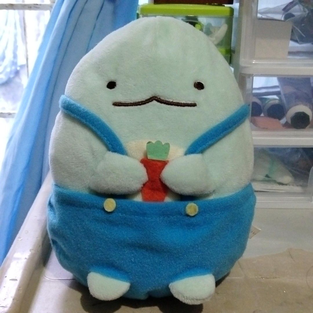 Sumikko Gurashi Farm Play Plush Toy (Category: Plushies & Soft Toys) located in Manila. Submitted by garma10 (Listing ID 1437218878, Image 1). Description: - Adorable Sumikko Gurashi Tokage plush. - Features a light blue body and blue overalls. - Made by San-X. - Perfect for collectors or gifts..