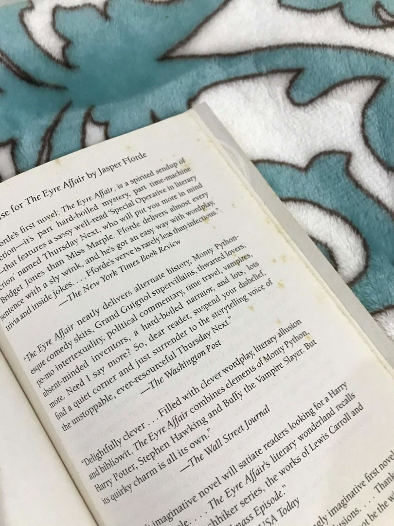 the eyre affair by jasper fforde (Category: Storybooks) located in Davao. Submitted by vyyrsc (Listing ID 1437271518, Image 3). Description: 𝄞 additional notes somewhat visible spotting no annotations etc mop: gcash.