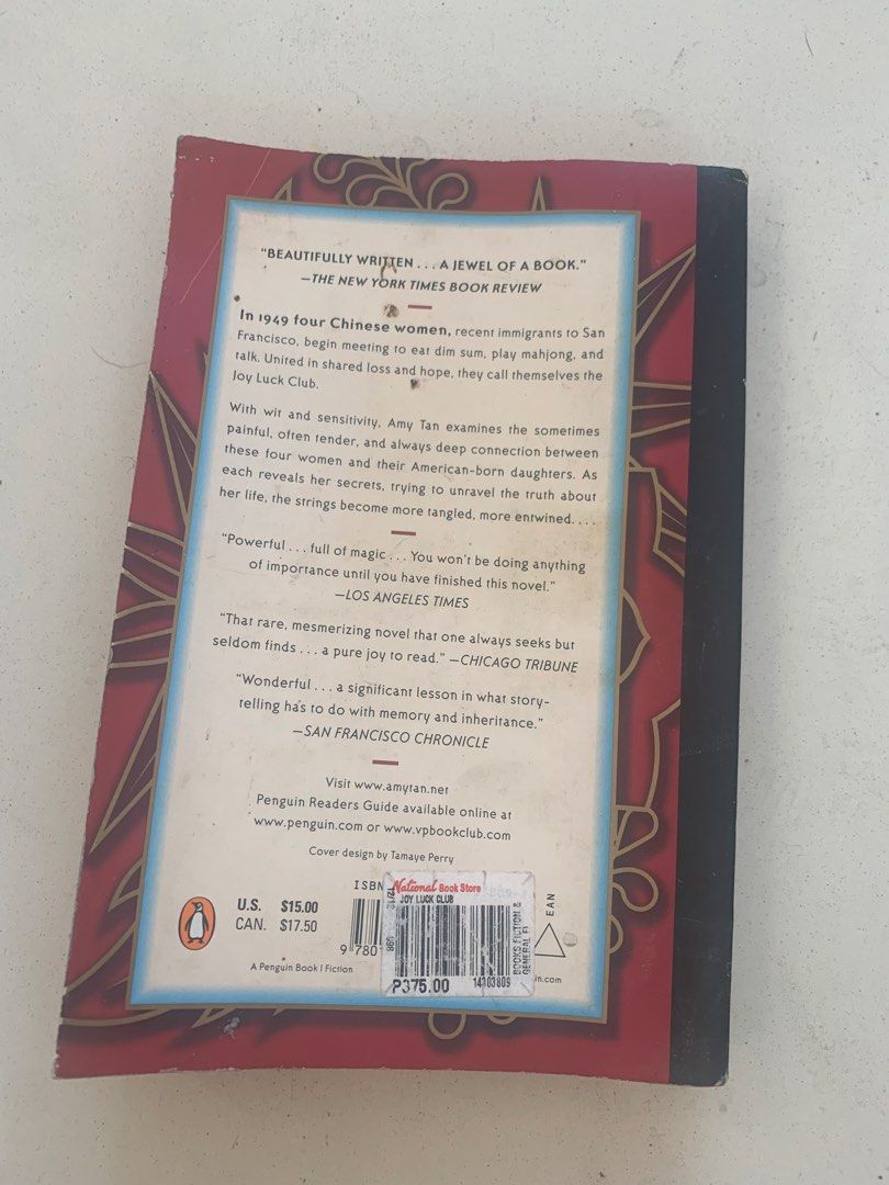 The Joy luck club book (Category: Storybooks) located in Quezon City. Submitted by prelovedsaleitems (Listing ID 1437245228, Image 2). Description: .