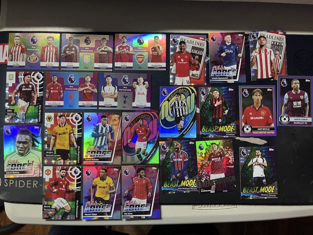 Topps Premier League 2026 Inserts Trading Cards (Category: Raw Singles) located in Quezon City. Submitted by thrifterism (Listing ID 1437310662, Image 1). Description: 100 each card.